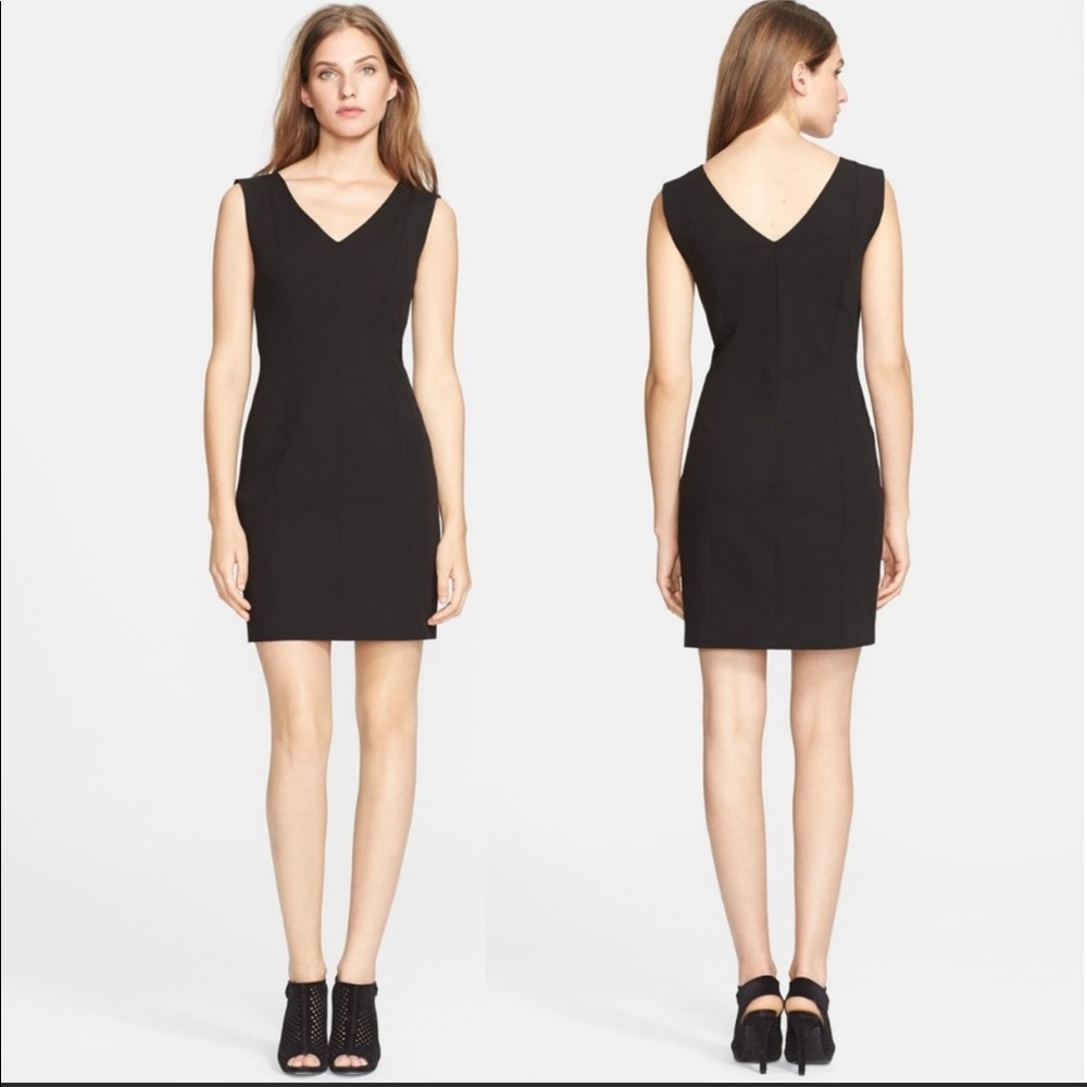 Theory Molana Stretch Dress in Uniform (Navy) 8